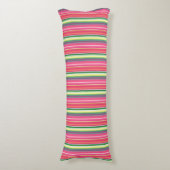 Coussins Longs Bandes vert rose pâle (Devant (Vertical))