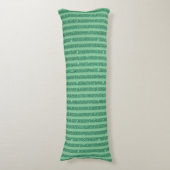 Coussins Longs Bandes verticales de style pailleté vert jade clas (Devant (Vertical))