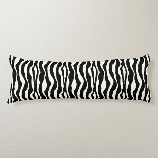 Coussins Longs Bandes zébrées - Noir et Blanc (Devant)