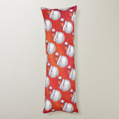 Coussins Longs Baseball en Motif de Santa Hat (Dos (Vertical))