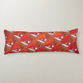 Coussins Longs Basket-ball de Santa Hat sur Green (Dos)