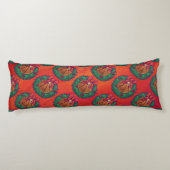 Coussins Longs Basket-ball en couronne de Noël (Dos)