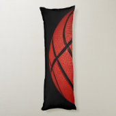 Coussins Longs Basket-ball orange et noir (Dos (Vertical))