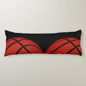Coussins Longs Basket-ball orange et noir (Devant)