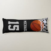 Coussins Longs Basket-ball Votre nom (Dos)