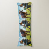 Coussins Longs Bassoon Cow Duo Body Pillow – Whimsical Musical Il (Devant (Vertical))