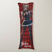 Coussins Longs Batman Arkham Knight | Harley Quinn avec chauve-so (Devant (Vertical))