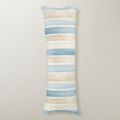 Coussins Longs Beach Blue Cream Stripes (Devant (Vertical))
