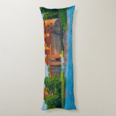 Coussins Longs Beau château médiéval sur le lac Bleu (Dos (Vertical))