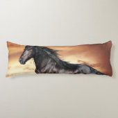 Coussins Longs Beau Cheval Noir (Devant)