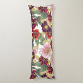 Coussins Longs Beau Motif avec élément floral vert rose (Dos (Vertical))