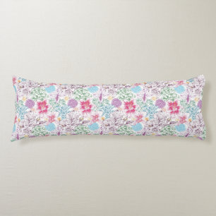 Coussins Longs Beau motif avec les fleurs colorées