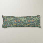 Coussins Longs Beau motif floral William Morris Vert rose (Dos)
