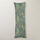 Coussins Longs Beau motif floral William Morris Vert rose (Dos (Vertical))