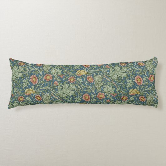 Coussins Longs Beau motif floral William Morris Vert rose (Devant)