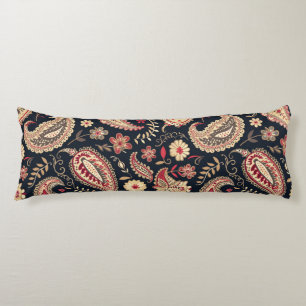 Coussins Longs Beau Motif Paisley Dark N Red Mix
