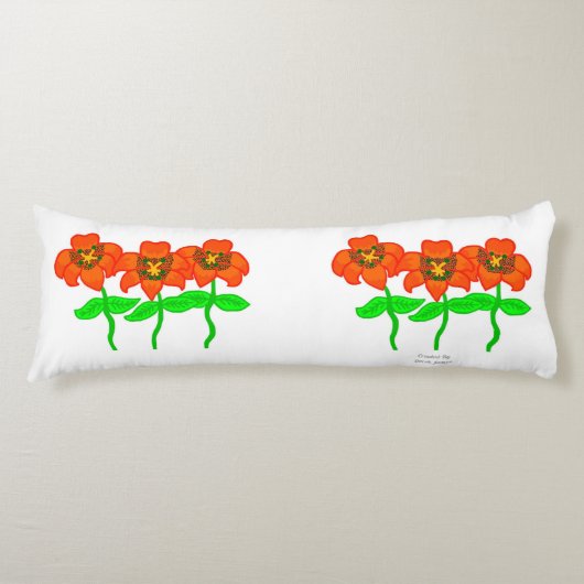 Coussins Longs Beau Oreiller Corps Lys de tigre (Devant)