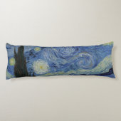 Coussins Longs Beau paysage Bleu nuit Ciel d'or étoiles (Dos)