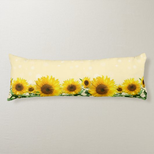 Coussins Longs Beau Tournesol Corps Oreiller (Devant)