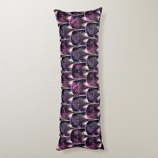 Coussins Longs Beaucoup de Motif de chats galaxy (Dos (Vertical))
