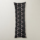 Coussins Longs Beaucoup de Motif de chats noirs (Dos (Vertical))