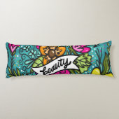 Coussins Longs Beauté de l'oreiller avec fleurs (Dos)