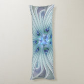Coussins Longs Beauté florale Abstraite moderne Blue Pastel Flowe (Dos (Vertical))