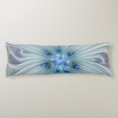 Coussins Longs Beauté florale Abstraite moderne Blue Pastel Flowe (Dos)