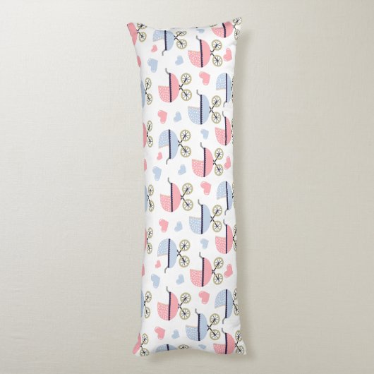 Coussins Longs Bébé mignon transport bleu rose lit bébé (Dos (Vertical))