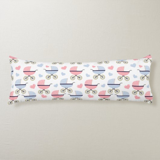 Coussins Longs Bébé mignon transport bleu rose lit bébé (Devant)