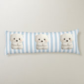 Coussins Longs Bébé Ours Polaire sur les bandes (Dos)