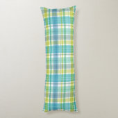 Coussins Longs Bébé Pastel Plaid Blue Green (Dos (Vertical))