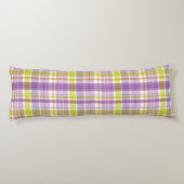Coussins Longs Bébé Pastel Plaid Purple Green (Dos)