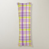 Coussins Longs Bébé Pastel Plaid Purple Green (Devant (Vertical))