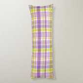 Coussins Longs Bébé Pastel Plaid Purple Green (Dos (Vertical))