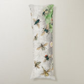 Coussins Longs Bee Honey Travailleur Queen Bees Antique (Devant (Vertical))