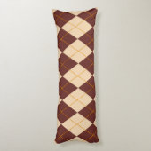 Coussins Longs Beige Brown Automne Jacquard d'automne Diamant Mot (Dos (Vertical))