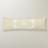 Coussins Longs Beige White Greek (Devant)