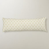 Coussins Longs Beige, Wt Marocain #5 Ananas 3 Monogramme Initial (Dos)
