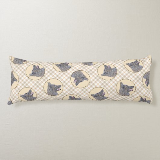 Coussins Longs Belge Tervuren Berger Mahogany Peinture Art (Devant)