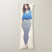 Coussins Longs Belle Anime Femme (Dos (Vertical))