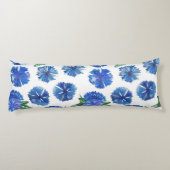 Coussins Longs Belle aquarelle bleu cornfleurs (Dos)