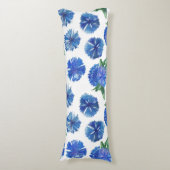 Coussins Longs Belle aquarelle bleu cornfleurs (Devant (Vertical))
