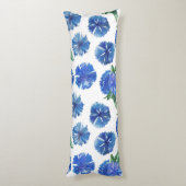 Coussins Longs Belle aquarelle bleu cornfleurs (Dos (Vertical))