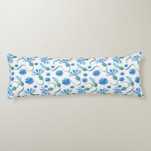 Coussins Longs Belle Aquarelle Bleu cornfleurs (Dos)