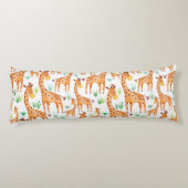 Coussins Longs Belle aquarelle Giraffe Animal Personnalisé (Dos)