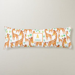 Coussins Longs Belle aquarelle Giraffe Animal Personnalisé