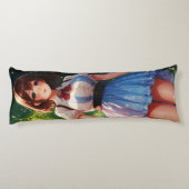 Coussins Longs Belle femme marchant dans une forêt de bonbons (Dos)