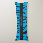 Coussins Longs Belle impression de tigre en bleu et noir (Devant (Vertical))