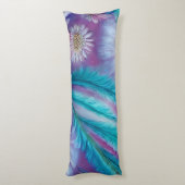 Coussins Longs Belle Motif de plumes et fleurs (Dos (Vertical))